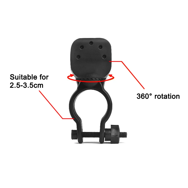 Hot Selling Metal Detector Pin Pointer Holder Flashlight Mount Metal Detecting Accessories 360 Degree Rotating