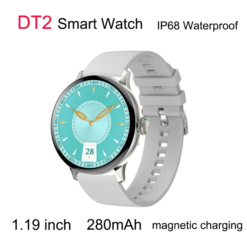 DT2 1.19 inch Color Screen Smart Watch IP68 Waterproof Support Bluetooth Call Heart Rate/Blood Pressure/Blood Oxygen Monitoring