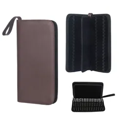 luxury Pen Pouch Pencil Case Bag Available for 36 Fountain Pen / Rollerball Pen Case Holder Storage Organizer Waterproof, Black