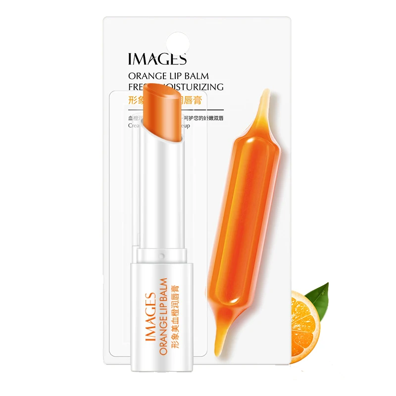 Bálsamo labial anaranjado, antiadherente, hidratante de larga duración, impermeable, fácil de llevar, Natural, 1 unidad