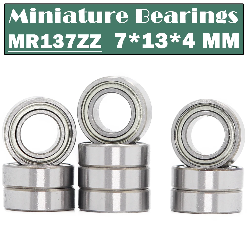 

MR137ZZ Bearing ( 10 PCS ) 7*13*4 mm Miniature MR137 Z ZZ Ball Bearings L1370ZZ MR137Z