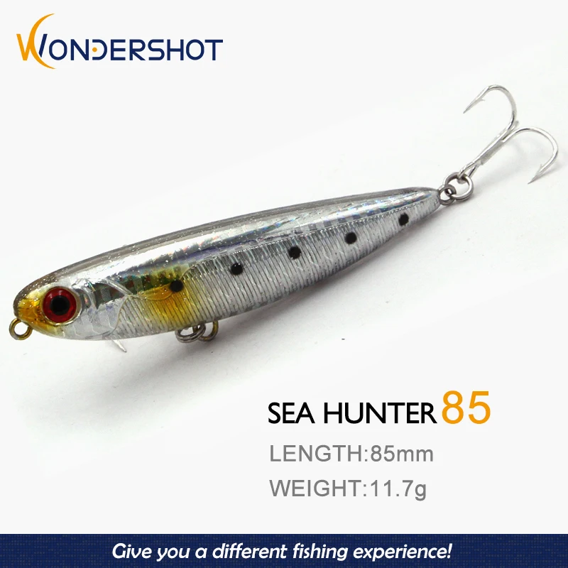 Wondershot D03 85mm/100mm wysokiej jakości 2020 przynęta wędkarska ołówek Topwater vobler przynęta wabiki wędkarskie woblery dla ryb Crankbait