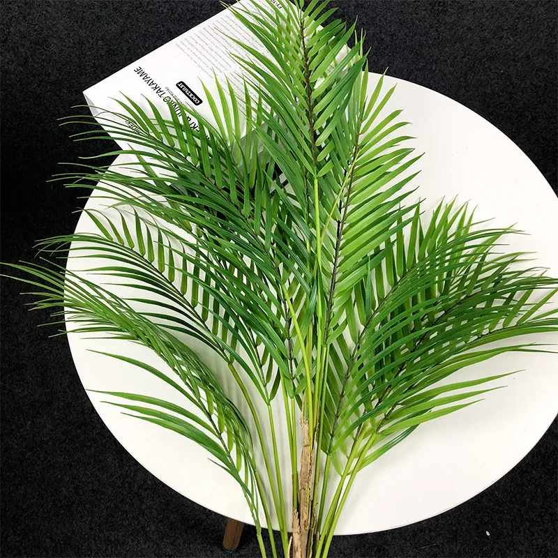 125 cm große künstliche Palme, tropische Pflanzen, Zweig, Kunststoff, künstliche Blätter, grüne Monstera, für Haus, Garten, Raumdekoration – Detail 18
