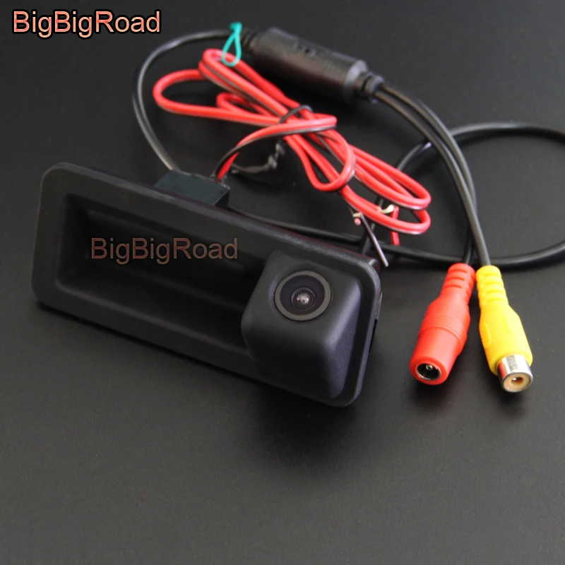 

BigBigRoad Car HD Rear View Trunk Handle Parking CCD Camera For Ford Mondeo Fiesta S-Max Focus 2C 3C Sedan