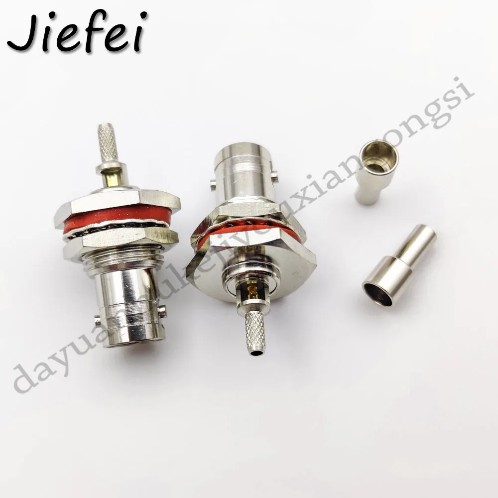 75ohm BNC Female Nut Bulkhead Crimp RG179 RG174 RG316 LMR100 RF Connector