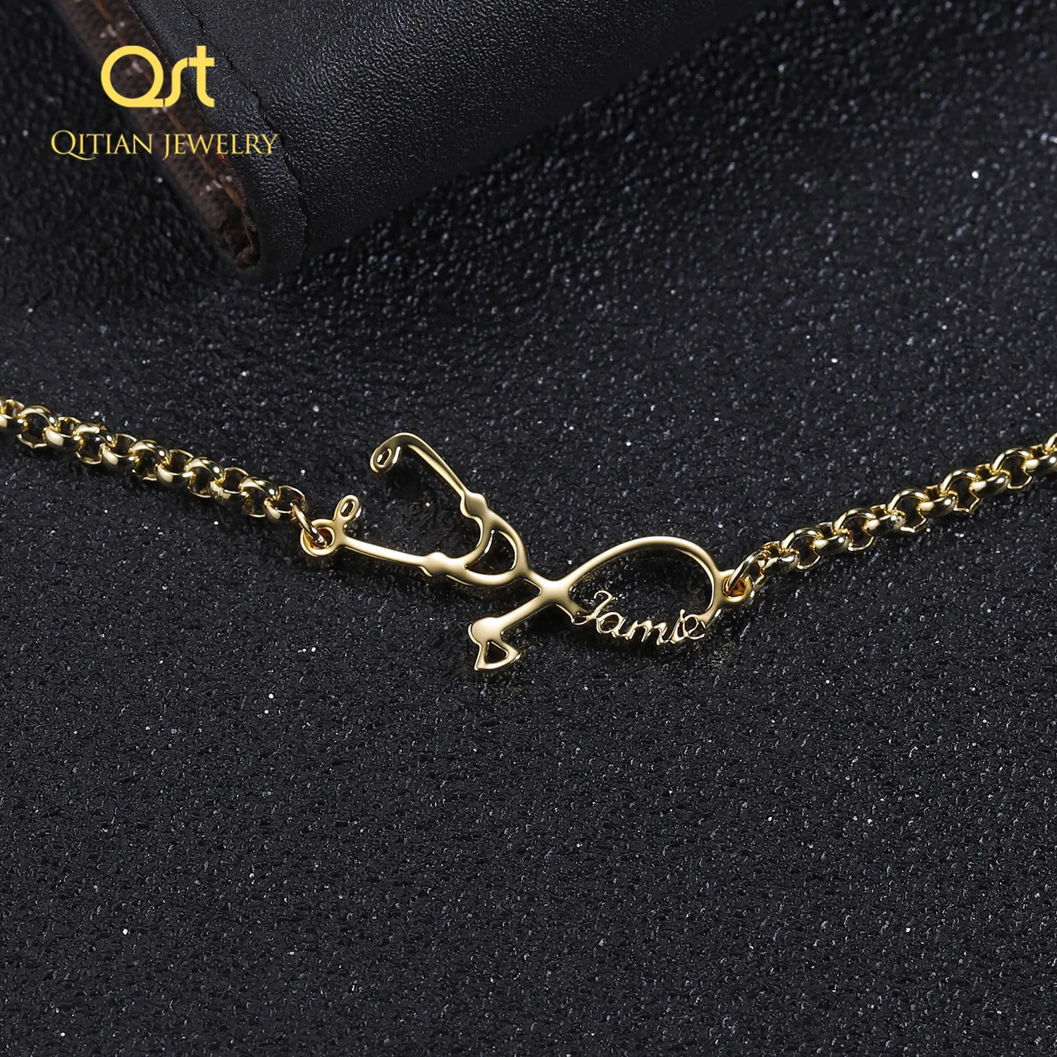 Personalisierte Name Armband Nach Stethoskop Charme Armband Mode Edelstahl Stethoskop Souvenir Schmuck Männer Frauen Geschenk
