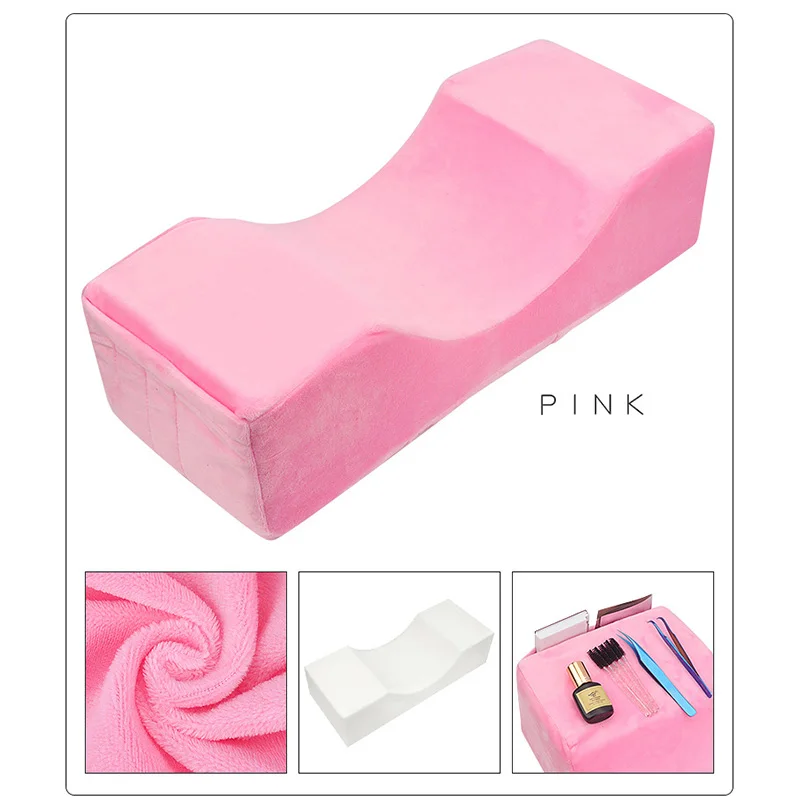 Lash Pillow Neck Support Eyelash Soft Pillow Grafting Eyelashes Memory Foam Eyelash Extension Pillow With Pocket Makeup Salon