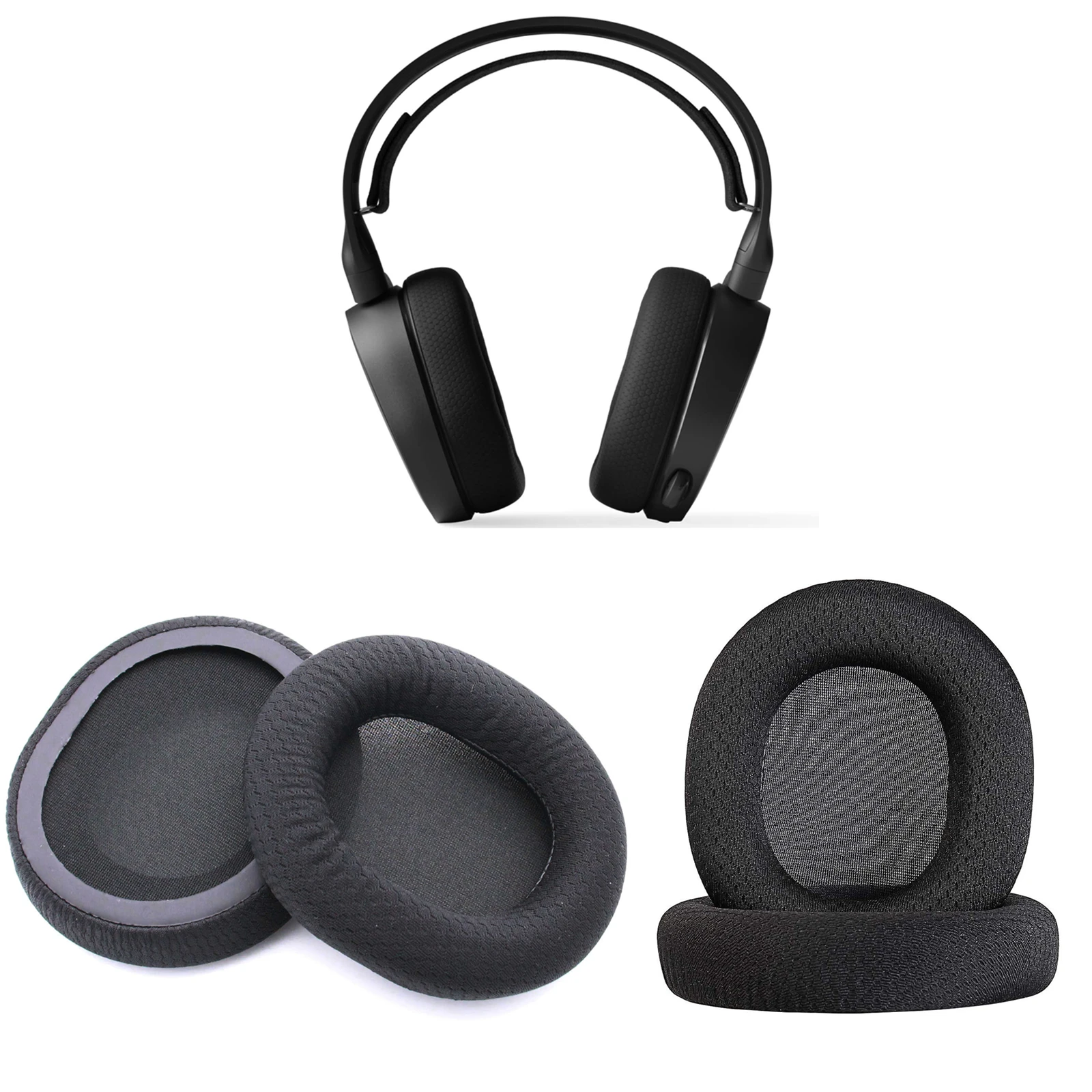 

2pcs For SteelSeries Arctis 1 3 5 7 9 Gaming Headset Foam Earpads Ear Pads Sponge Cushion Replacement Elastic Earmuffs