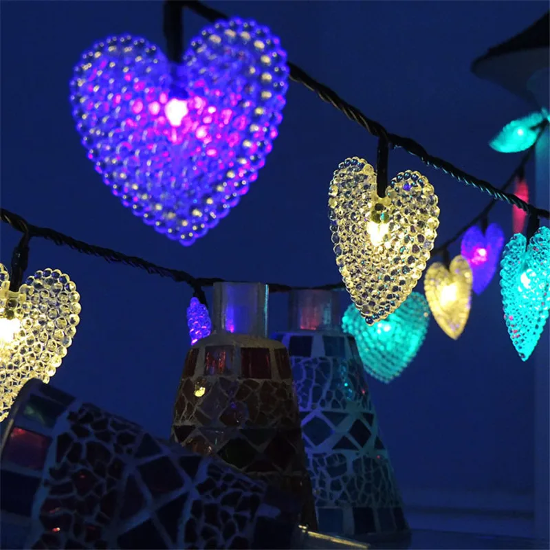 

10/20/30/50/100M LED Fairy String Light big Love Lantern Romantic Wedding Party Christmas Garden Garland Valentine's Day Deco