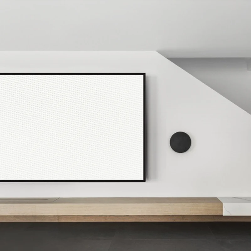 2025 صوت جديد ملابس شفافة صوتية مثقبة من سبائك الألومنيوم يتدفقون إطار ثابت للسينما المنزلية