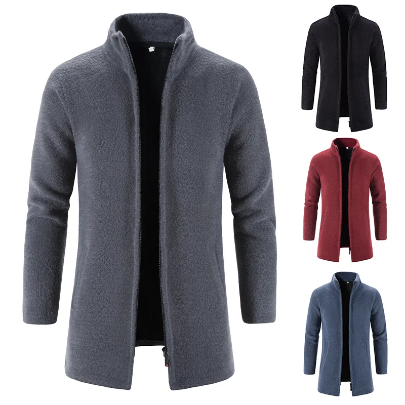 Men's Hoodie Cardigan Sweater Autumn/winter Fleece Casual Warm Coat Zipper New Fashion Jacket Male Blazer Hooded Clothing