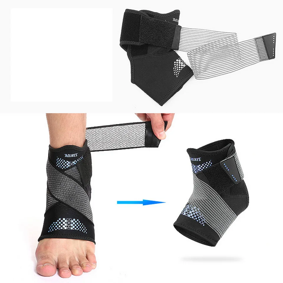 1PCS Breathable Anti-sprain Ankle Support Brace High Elastic Strap Pressurize Basketball Football Fitness Sports Ankle Protector