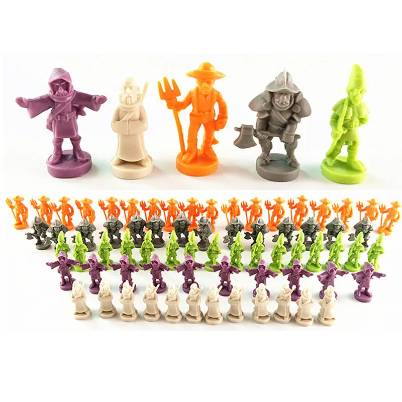 super  mini pvc  figure  model  toy  Mini sand table miniature model Dwarf Warrior Archer Wizard  60-70pcs/set