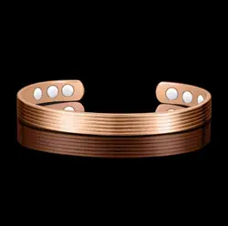 Jewelry Health Care Anti Arthritis Rheumatism Pain Relief Bio Magnetic Copper Color Bracelets Bangles for Women