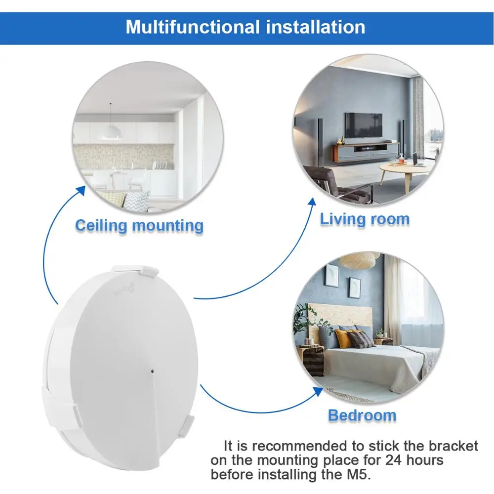 Wall Mount for TP-Link Deco M5/P7 Whole Home Mesh WiFi System,VHB Tape TP Link Deco M5/P7 Holder WiFi Router Shelf  No Drilling