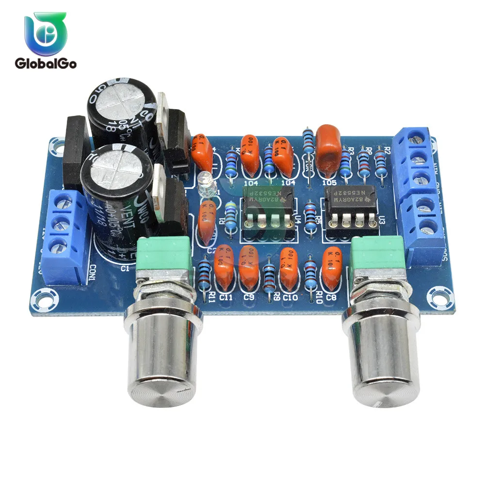 NE5532 Stereo Dual Channel Pre-amp Preamplifier Audio NE5532 Low Pass Filter Plate Signal Bluetooth Amplifer Preamplifier Board