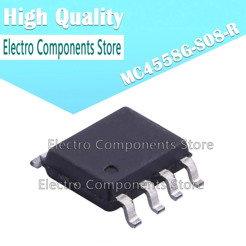 10Pcs/Lot MC4558G-S08-R MC4558G SMD SOP8 Universal Operational Amplifier Chip IC