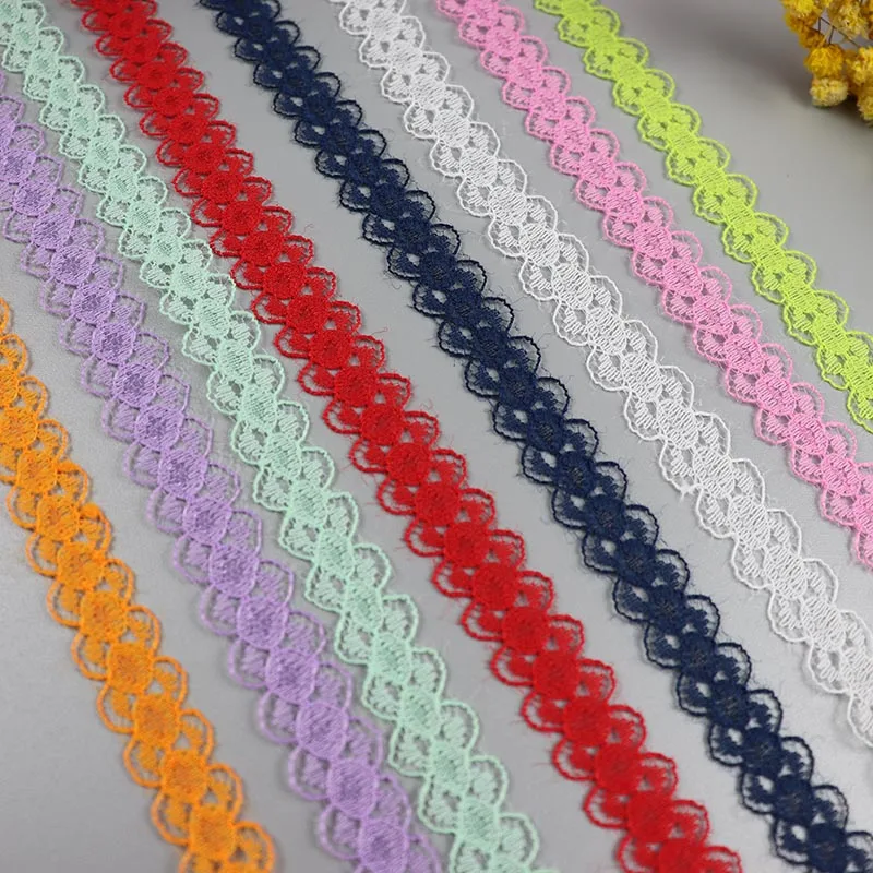 

10 Yards 15mm Lace Ribbon Trim Handicrafts Embroidered Net Lace Fabric DIY Sewing Garment Accessories Christmas Decoration
