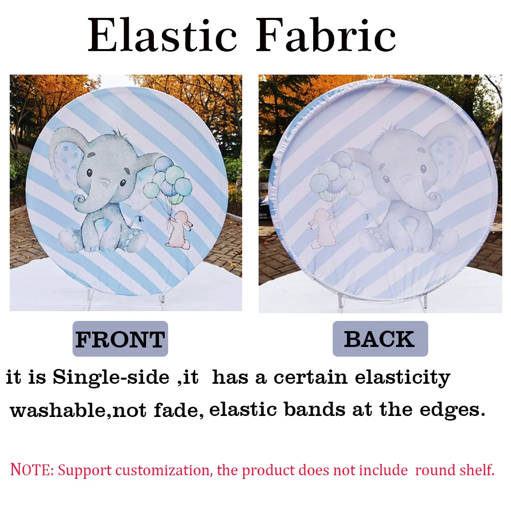 أبيض مطاطا خلفية مستديرة عرض لحفل زفاف استحمام الطفل حفلة عيد ميلاد الديكور صور خلفية راية الدعامة