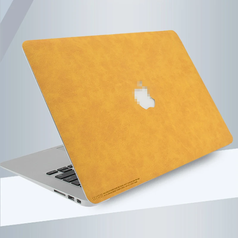 Premium PU Leather Laptop Skin Cover For Macbook Air 11.6 12 13 13.3 Pro 13.3 15.4 inch 2020 Retina M1 Case Cover Stickers