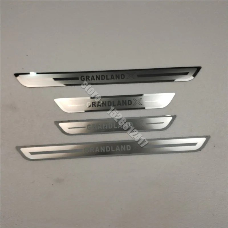 for  Vauxhall Opel Grandland X Car styling Stainless Steel Door Sill Scuff Plate Guards Threshold Pedal Styling Trim