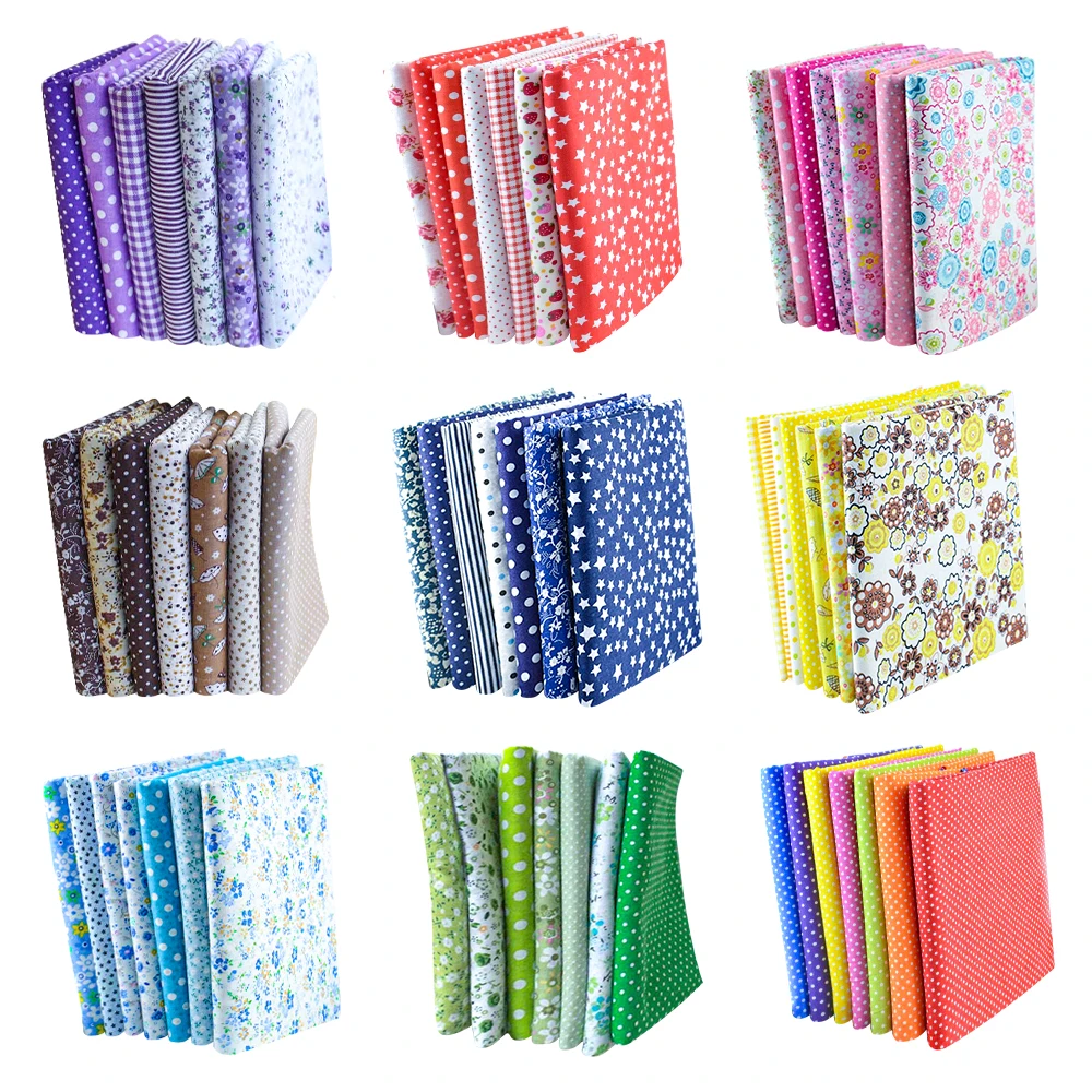 FREE SHIPPING 10 Sets/Lot 70 PCS 50cmx50cm Cotton Fabric Fat Quarters Bundle Quilting Patchwork Sewing Fabric for Tilda W3B3-5