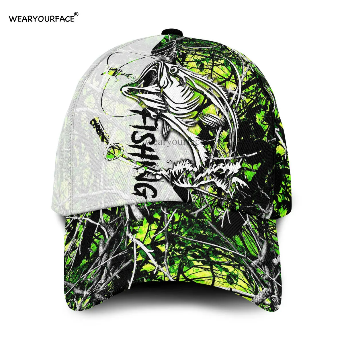 Baseball Cap Underwater Shark Fishing 3D All Over Printed Snapback Hat Men Women Adult Hip Hop Headwear Outdoor Casual Sun Visor