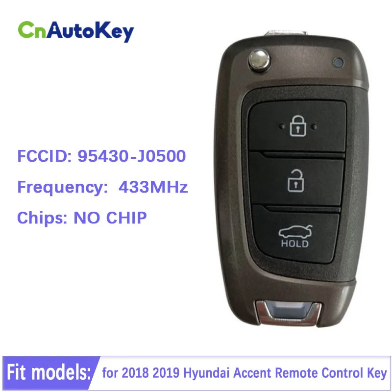 CN020189 Remote Control Key Fob PN 95430-J0500 H5500 H5600 433MHz For Hyundai Accent 2018 2019