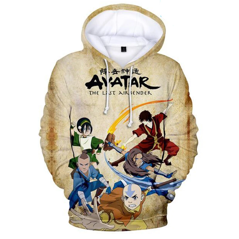 

Avatar The Last Airbender Hoodie Anime Cosplay Costume Sweatshirts Aang 3D Hoodies pullover hoded jacket College Clothing