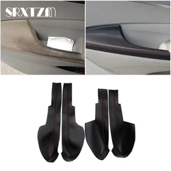 4pcs Microfiber Leather Car Door Panels Armrest Cover For Honda City 2008 2009 2010 2011 2012 2013 2014 Interior Accessories