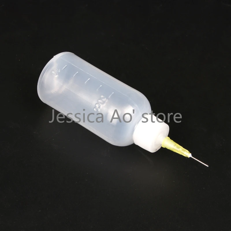 5pcs 30 50 100ml Rosin Alcohol Bottle with Pointed Neddle Press Type Industrial Plastic Bottle Needle Spout Pot Glue Bottle