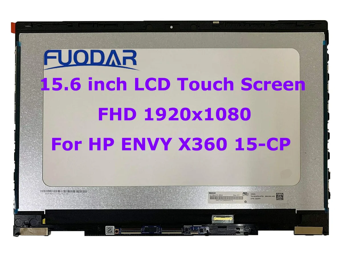 

15.6" LCD Touch Screen Digitizer Assembly For HP ENVY X360 15-CP 15-CP0010NR 15-CP0012AU 15Z-CP000 15M-CP0012DX FHD L23792-001