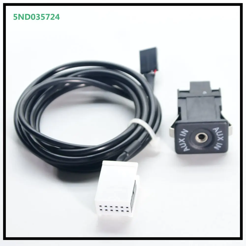 Interruptor de enchufe y Cable OE AUX IN para Golf MK6 Passat Tiguan Polo 5M 0035724   5M0 035 724 5ND 035 724