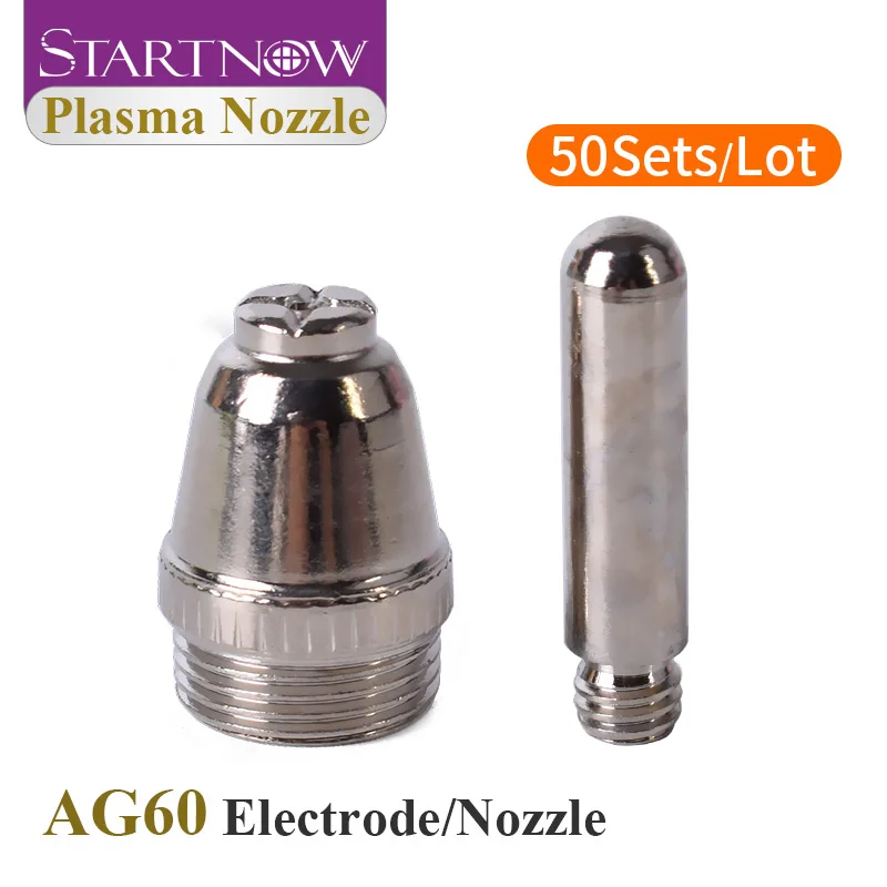 Startnow 50Sets/Lot AG60/SG55 Plasma Consumables Hafnium Wire Nozzle Electrodes Kit For WSD60P Welding Cutting Torch Accessories