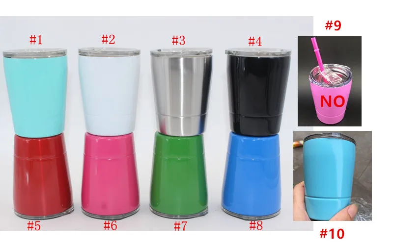 

Quevina100pcs 12oz 8.5oz tumbler wine glasses Stainless Steel Travel Vehicle Beer Mug Insulated 12 oz mugs kids cups with straw