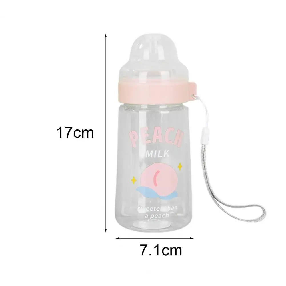 Cute Cartoon Plastic Water Bottle Pacifier Straw Cup Suitable for Adult Children Milk Glass Bottle Baby feeding Bottle