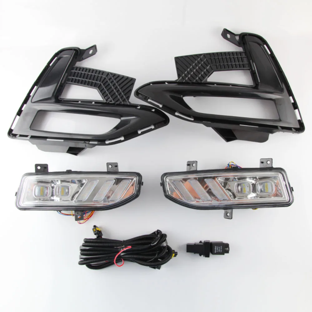 Free shipping LED DRL Daytime Running Light for Nissan X-TRAIL/Sylphy LED day light and fog lamp suit Car accessories