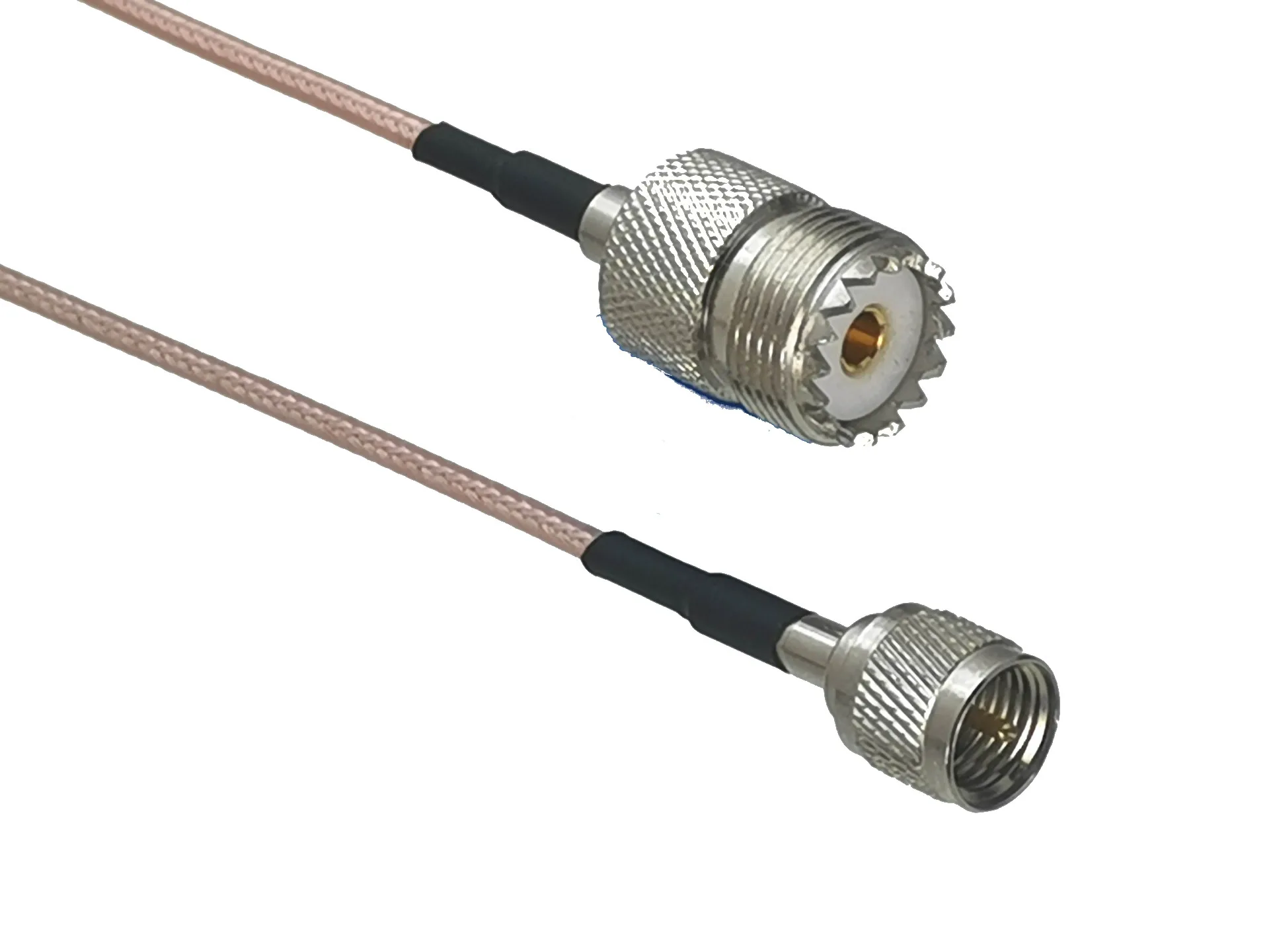 1Pcs RG316 UHF SO239 Female Jack to Mini UHF Male Plug Connector Straight RF Jumper pigtail Cable 4inch~10M