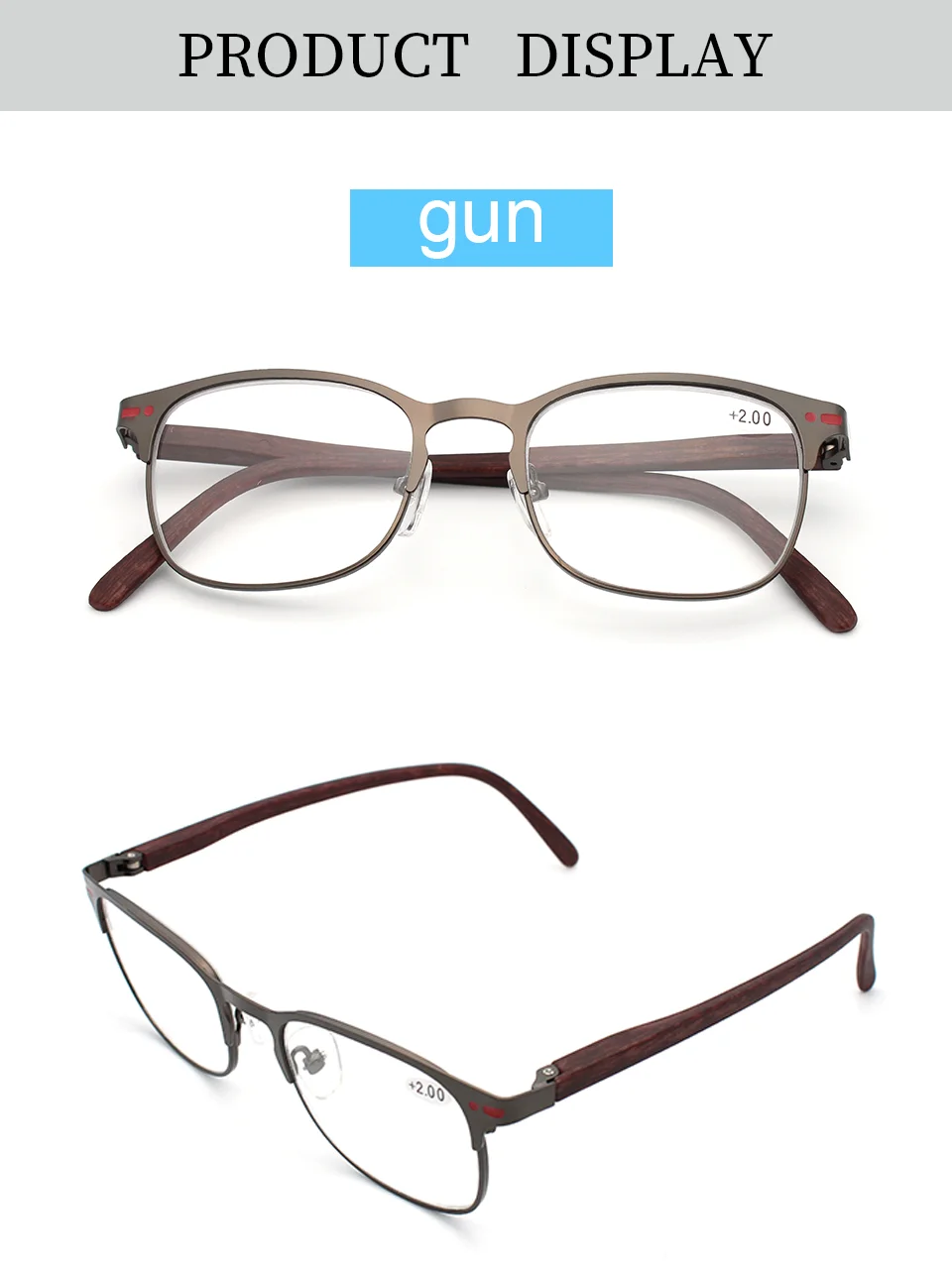 KAEDEK Männer und Frauen ultraleichte Lesebrille Retro-Kunststoff runder Rahmen Federscharnier hochwertige Dioptrienbrille – Detail 7