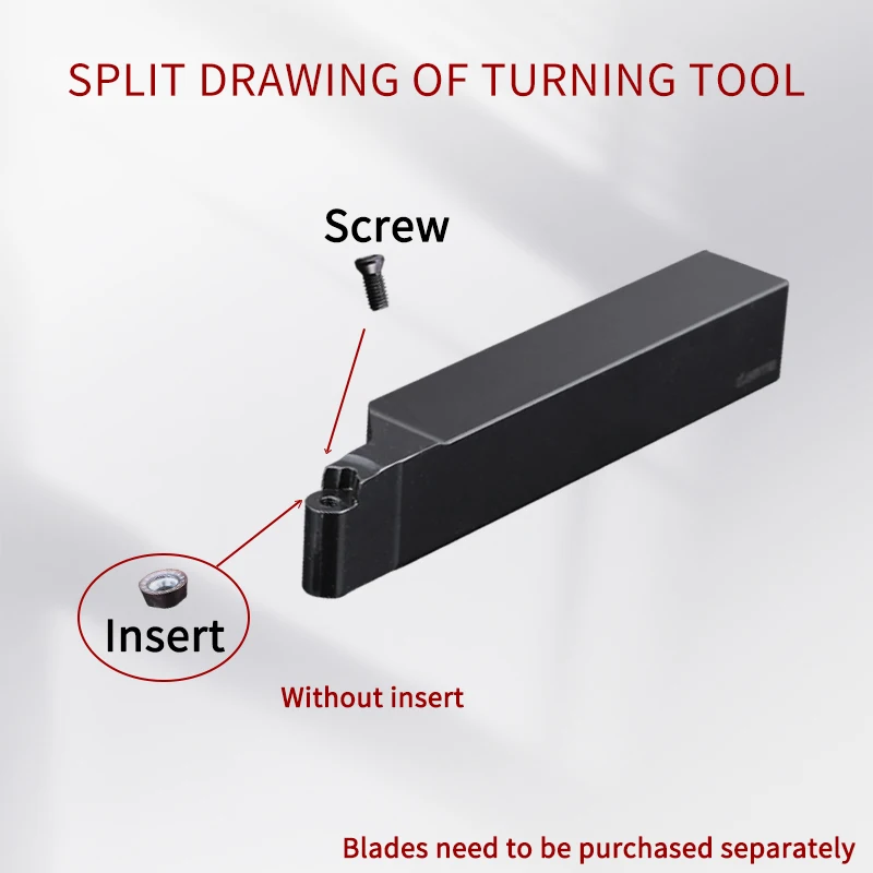 SRAPR External tool holder boring bar SRAPR1616/2020 /2525/3232 Carbide insert RPMT12 turning tool holder CNC lathe cutting tool