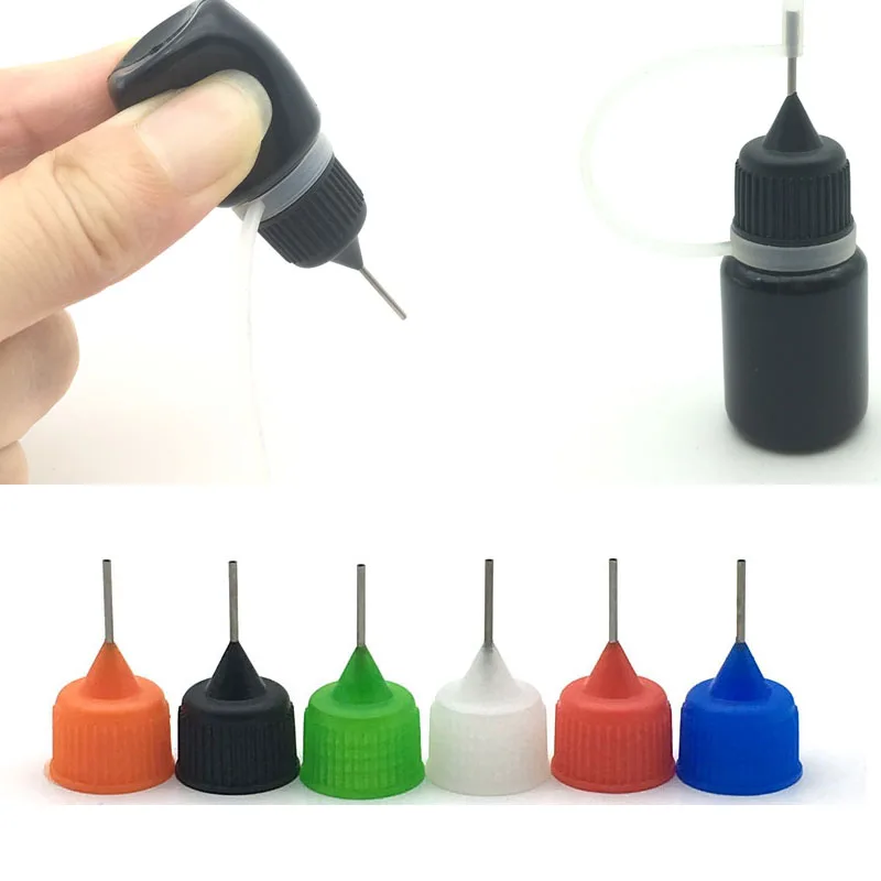 

20pcs Empty Black PE 5cc Vial Plastic Dropper Bottle Metal Needle E Liquid 5ml Bottle