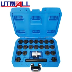 22pcs Car Locking Wheel Nut Removal Tool Key Socket Anti-Theft Screw Sleeve For Audi Type A -X