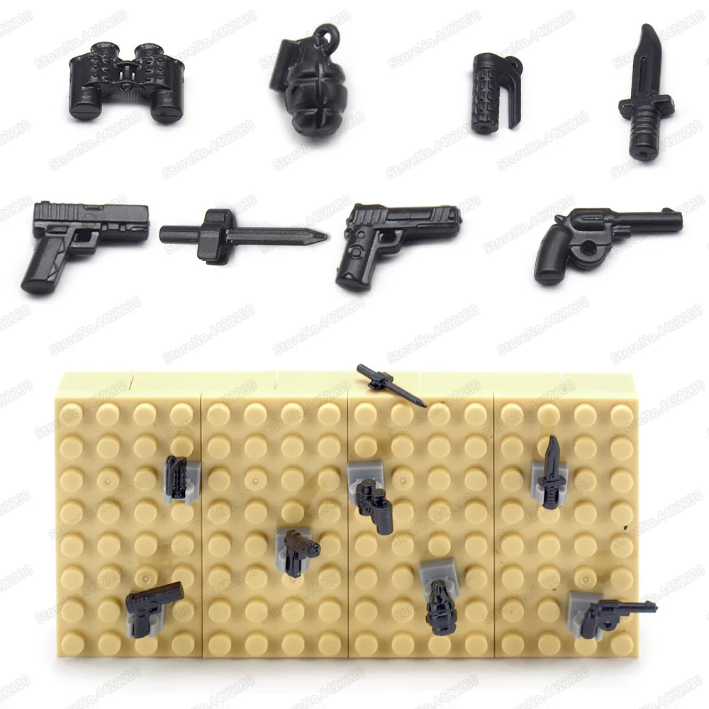 Armes blocs de construction militaire policiers spéciaux figurines Mini base armes à feu modèle Force Pubg Ww2 Moc enfant cadeau de noël jouet