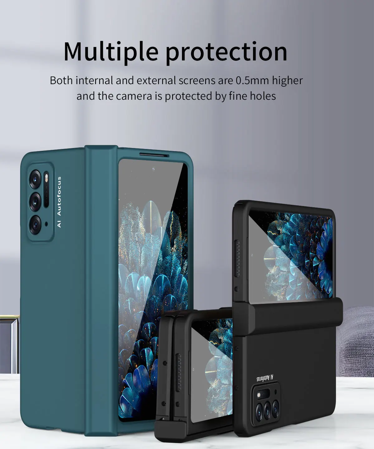 3in 1 Armor Hinge Case For OPPO Find N Shockproof Hinged Full Protective Hard Plastic Find N Fold Case With Screen Glass Film