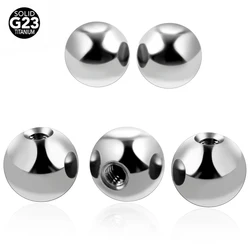 Accesorios de titanio G23 para Piercings de pezones, bolas de tornillo, accesorios de repuesto, 10 unidades/50 unidades