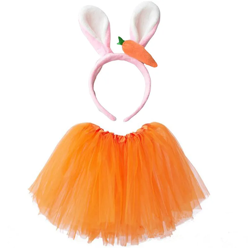 Women Girl Bunny Ear Headband Tutu Set Costume Easter Party Costumes Big Rabbit Ear Carnival Halloween Costume Valenties Day