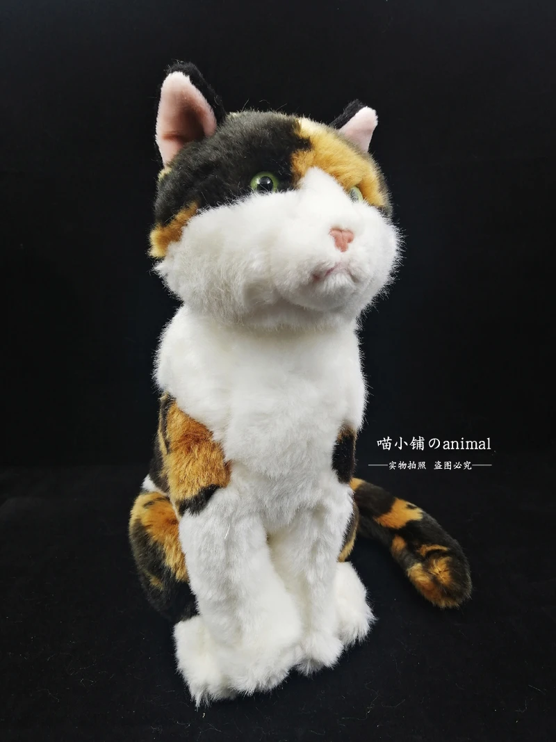 

30cm Cute Siamese Cat Kitty Three Felinae Realistic Lifelike Wild Animal Soft Stuffed Plush Toy Doll Children Baby Birthday Gift