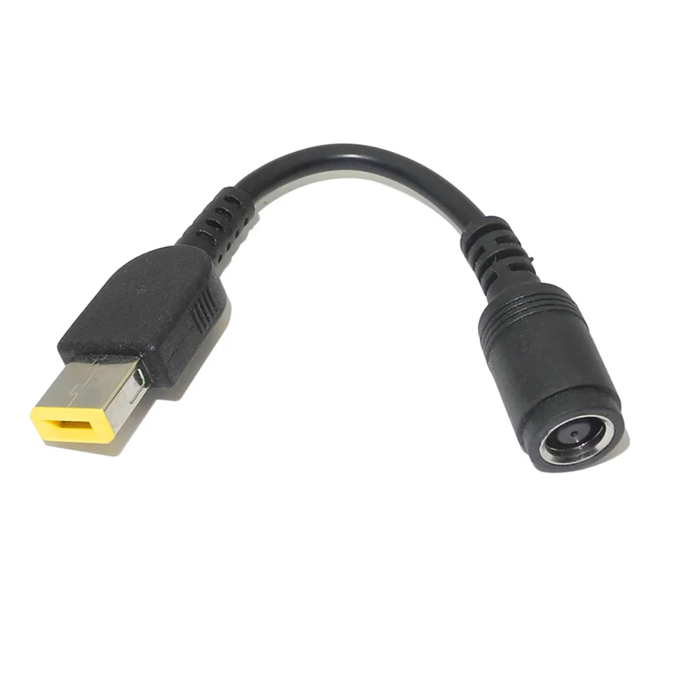 OULX IBM 레노버 씽크패드용 라운드 잭-스퀘어 플러그 엔드 어댑터, 피그테일 충전기, 전원 어댑터 컨버터 케이블, 7.9*5.5mm