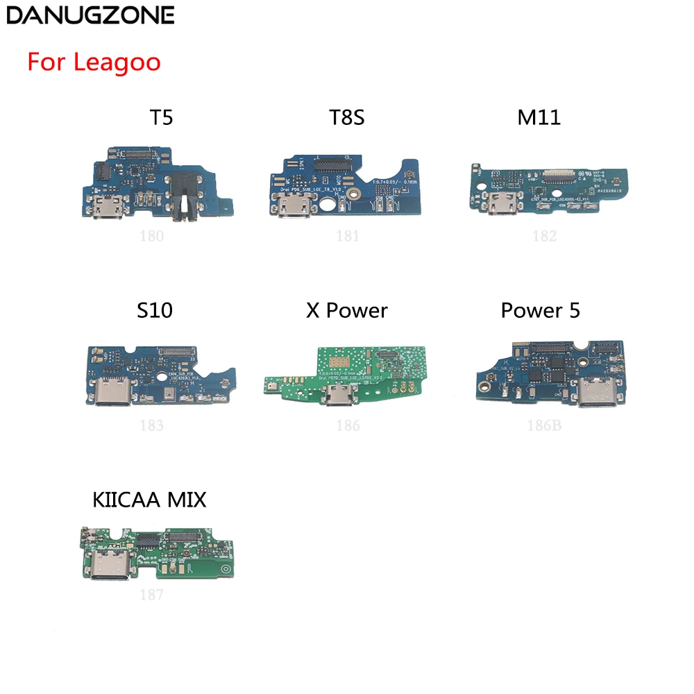 USB Charging Dock Port Socket Jack Plug Connector Charge Board Flex Cable For Leagoo T5 T8S M11 S10 X Power 5 KIICAA MIX