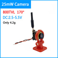 Only 3.6g mini 5.8G FPV 48CH 25mW Transmitter VTX-CAM with 600TVL 120 degree AIO Camera for RC indoor FPV Racing Drone Parts